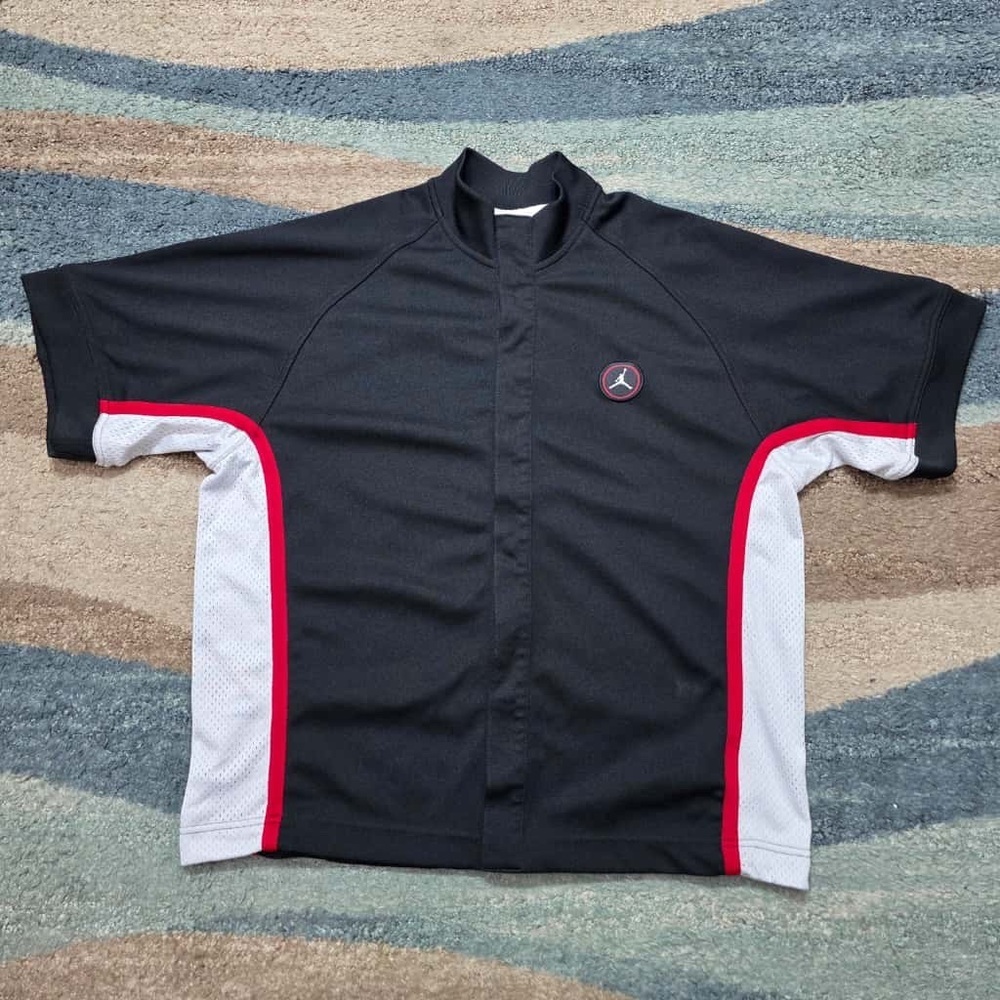 Jordan Jumpman Black Red White Warm-Up Shirt Youth L 14-16
